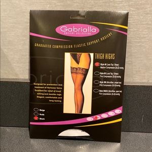 Gabrialla Women's Thigh Highs Nude, Black